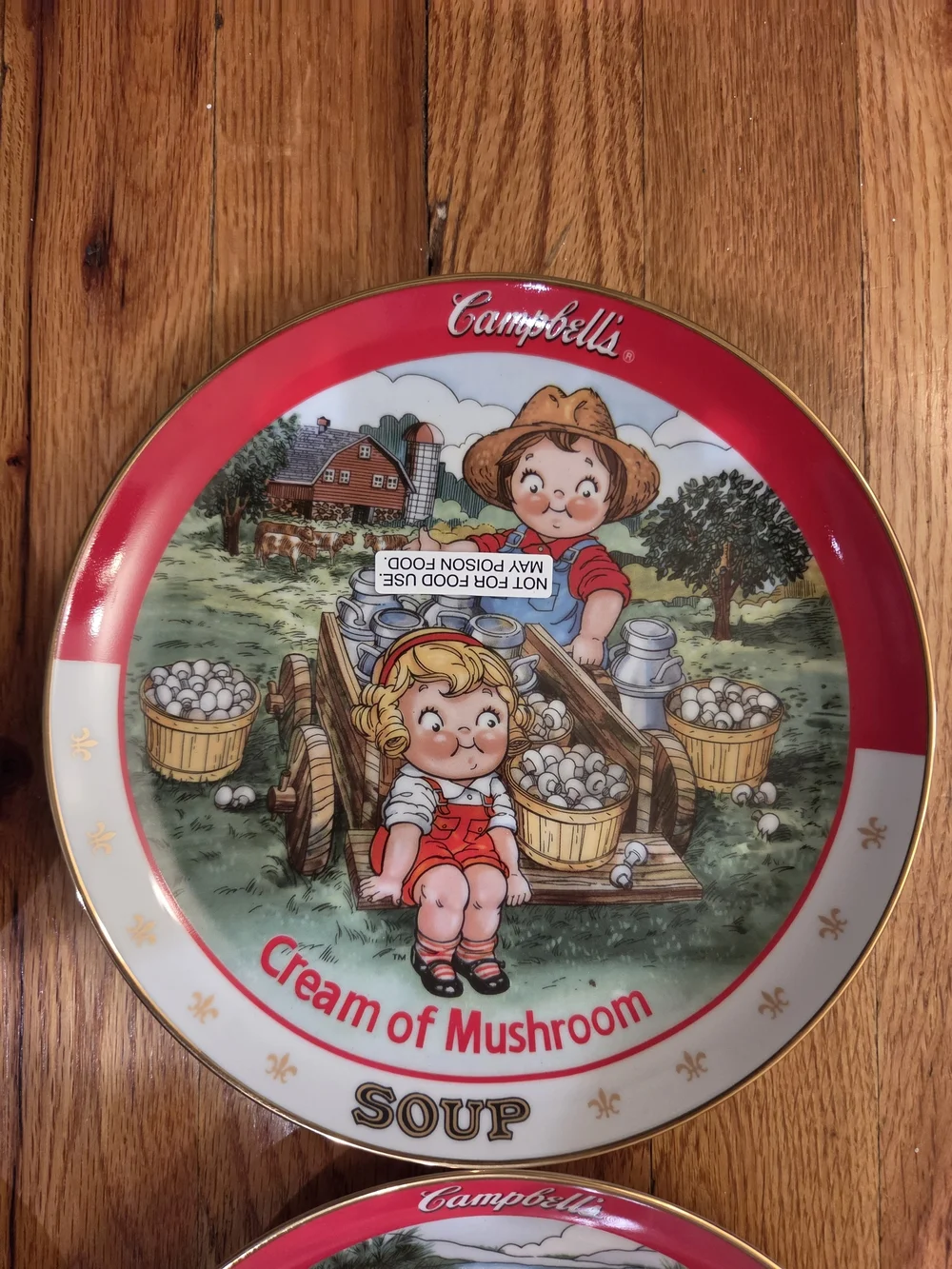 Red Vintage Soup Collector Plates - Set of 8
